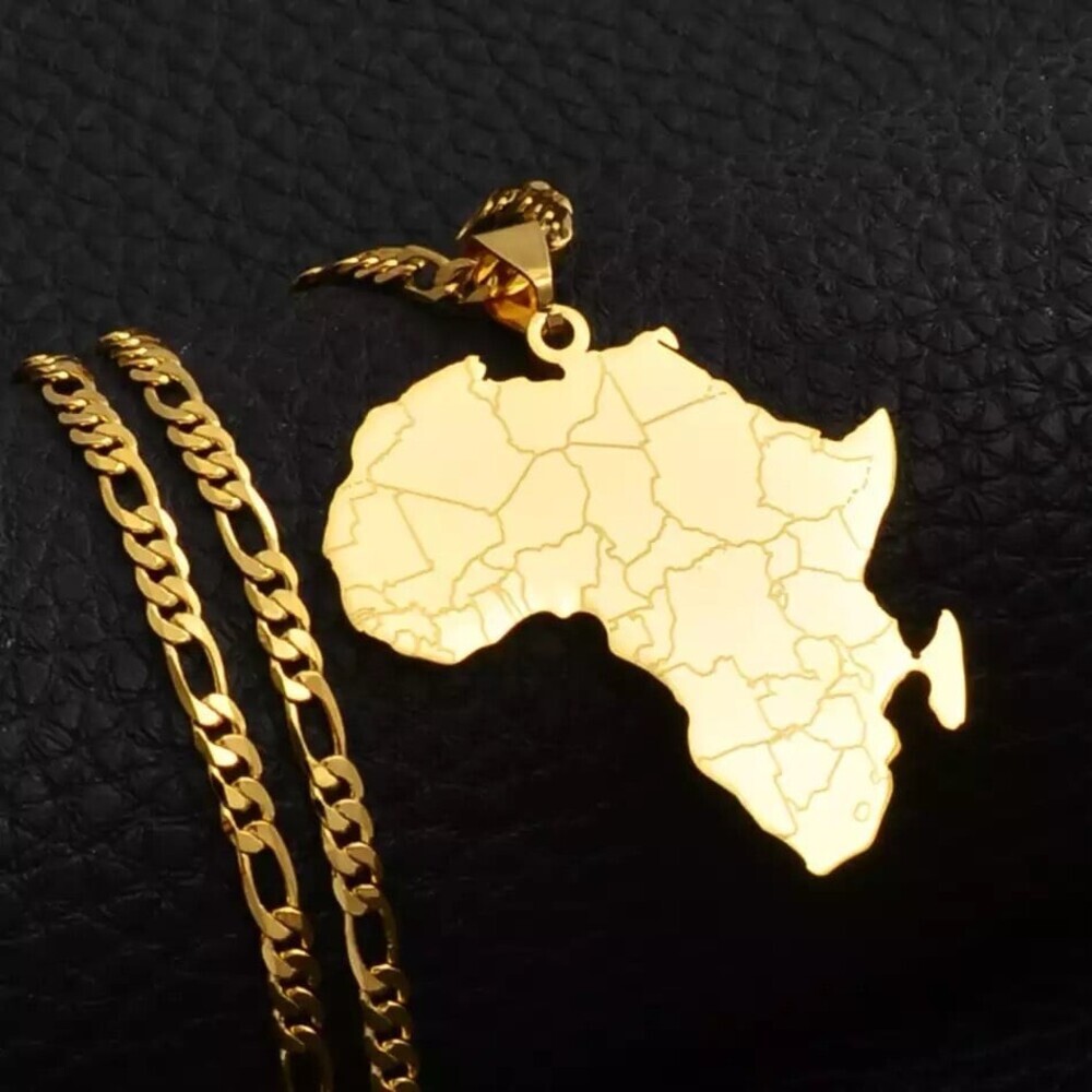 18k gold plated Africa necklace 18inch
